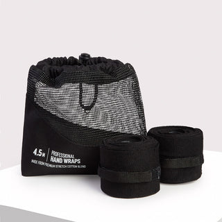 Bendaggi fasce mani Boxraw 4,5 metri Nero-Combat Arena
