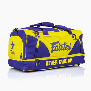 Borsone da palestra Fairtex BAG2 Viola-giallo-Combat Arena