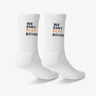 Calzini Boxraw We Don't Play Boxing (3 paia) Bianco-Combat Arena