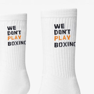 Calzini Boxraw We Don't Play Boxing (3 paia) Bianco-Combat Arena