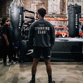 Felpa Boxraw Sparring Club Oversize Nero-Combat Arena