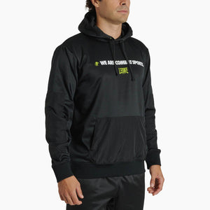 Sweatshirt Leone Logo Wacs mit Kapuze ABX127 Schwarz