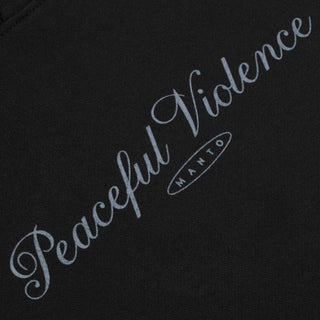 Felpa Manto Peaceful Violence con cappuccio Nero-Combat Arena