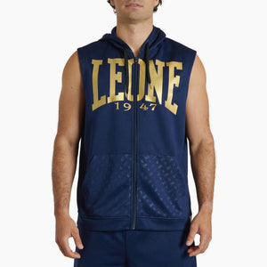 Felpa smanicata con cappuccio Leone DNA ABX720 Blu-Combat Arena