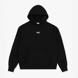 Sweatshirt Manto Label 25 Oversize mit Kapuze Schwarz