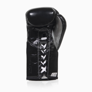 Boxhandschuhe Cleto Reyes Professionelle CB2 Schwarz-Silber mit Schnürsenkeln