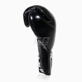 Boxhandschuhe Cleto Reyes Professionelle CB2 Schwarz-Silber mit Schnürsenkeln