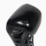 Boxhandschuhe Cleto Reyes Professionelle CB2 Schwarz-Silber mit Schnürsenkeln
