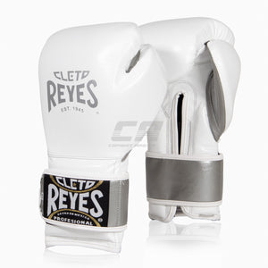 Boxhandschuhe Cleto Reyes Sparring CE6 Weiß-Silber Sonderedition
