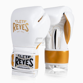 Boxhandschuhe Cleto Reyes Sparring CE6 Weiß-Gold Sonderedition