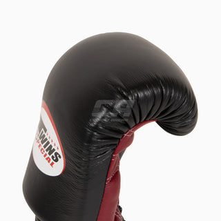 Muay Thai Handschuhe Twins Special BGVL3 Schwarz-Weinrot