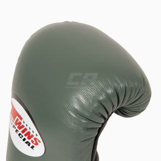 Muay Thai Handschuhe Twins Special BGVL4 Schwarz-grün-weiß