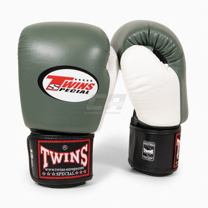Muay Thai Handschuhe Twins Special BGVL4 Schwarz-grün-weiß
