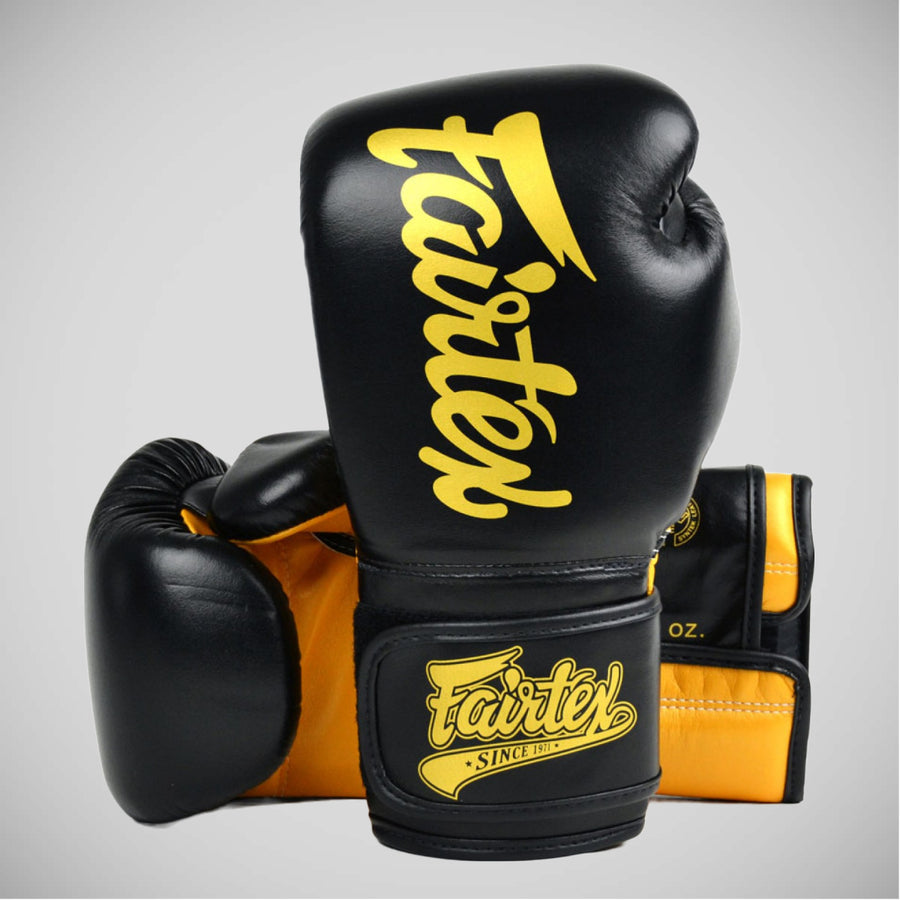 Muay Thai Handschuhe Fairtex Super Sparring BGV18 Schwarz-Gold