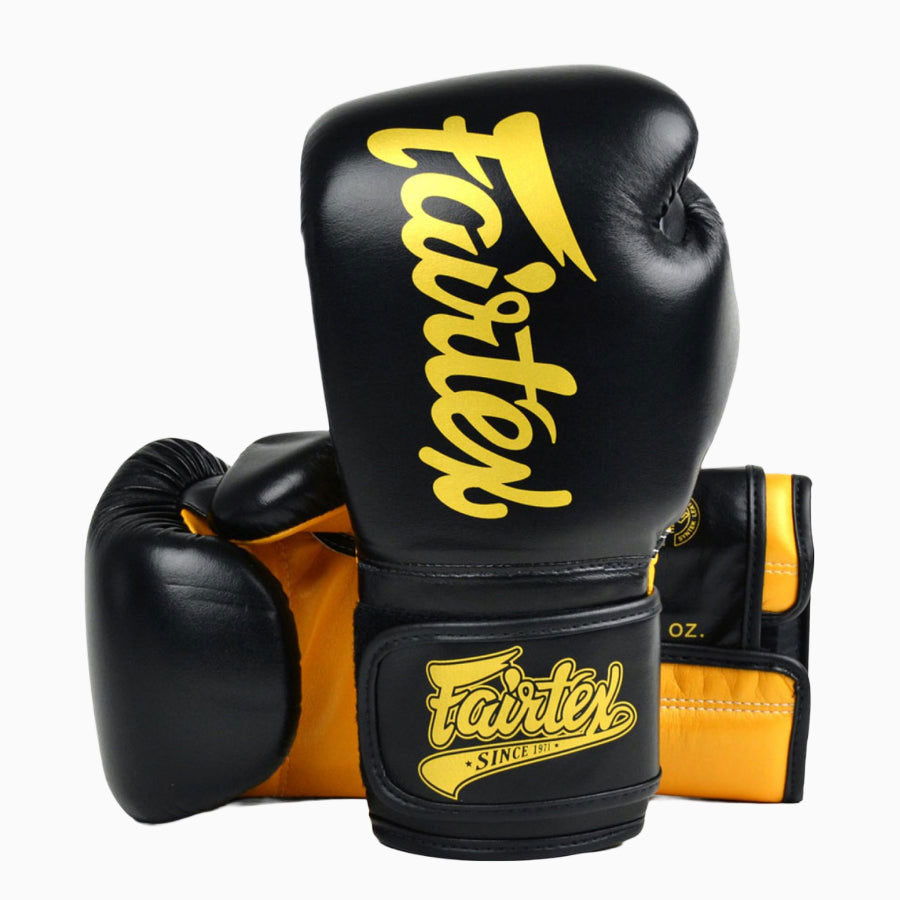 Muay Thai Handschuhe Fairtex Super Sparring BGV18 Schwarz-Gold