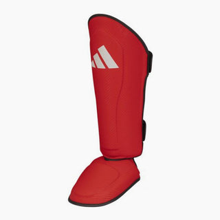 Schienbeinschoner mit Trittfläche Adidas Pro Kickboxen WAKO Rot-weiß