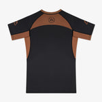 Rashguard Manto Ranked 25 maniche corte Marrone-Combat Arena
