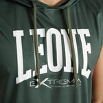 Ärmellose Weste mit Kapuze Leone Logo ABX120 Grün