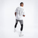 T-shirt Boxraw HRDR FSTR SMTR Oversize Weiß