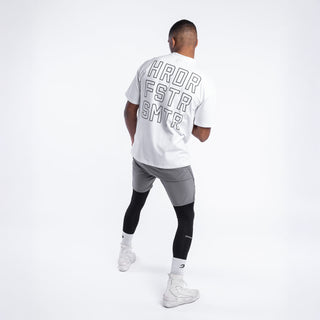 T-shirt Boxraw HRDR FSTR SMTR Oversize Weiß