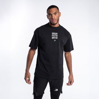 T-shirt Boxraw HRDR FSTR SMTR Oversize Schwarz