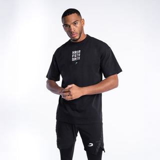 T-shirt Boxraw HRDR FSTR SMTR Oversize Schwarz