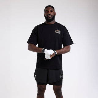 T-shirt Boxraw Hook Right Goodnight Oversize Nero-Combat Arena