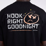 T-shirt Boxraw Hook Right Goodnight Oversize Nero-Combat Arena