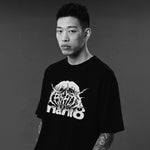 T-shirt oversize Manto Treasure Zone Schwarz