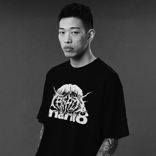 T-shirt oversize Manto Treasure Zone Schwarz