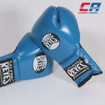Boxhandschuhe Cleto Reyes Traditionelles Training CE4 Blau-schwarz mit Schnürsenkeln