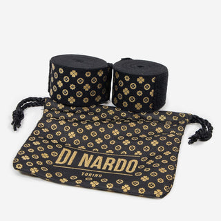Boxbandagen Di Nardo 5 mt Schwarz-Gold-Combat Arena