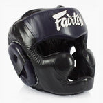 Kopfschutz Fairtex Diagonal Vision Sparring HG13 Schwarz-Blau 