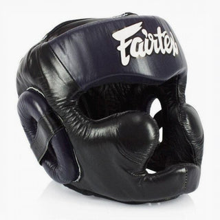 Kopfschutz Fairtex Diagonal Vision Sparring HG13 Schwarz-Blau 