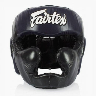 Kopfschutz Fairtex Diagonal Vision Sparring HG13 Schwarz-Blau 
