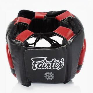 Kopfschutz Fairtex Diagonal Vision Sparring HG13 Schwarz-Rot 
