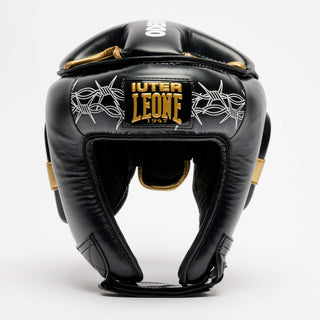 Kopfschutz Leone IUTER Barbed Wire CS01IU Schwarz-Combat Arena