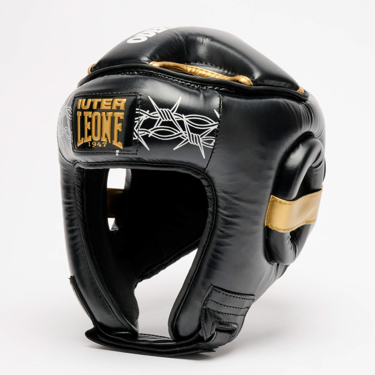 Kopfschutz Leone IUTER Barbed Wire CS01IU Schwarz-Combat Arena