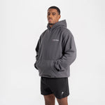 Sweatshirt Boxraw We Don't Play Boxing oversize mit Kapuze Grau-rosa-Combat Arena