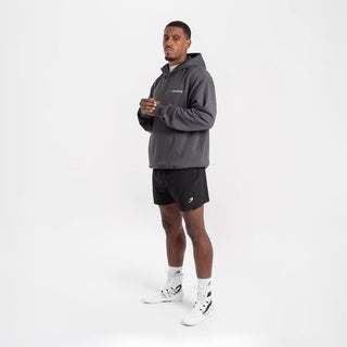 Sweatshirt Boxraw We Don't Play Boxing oversize mit Kapuze Grau-rosa-Combat Arena