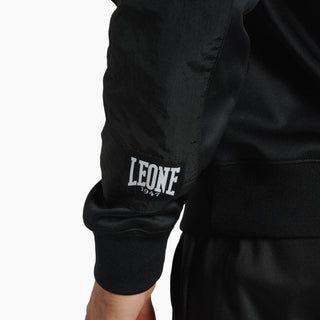 Sweatshirt Leone Logo Wacs mit Kapuze ABX127 Schwarz 