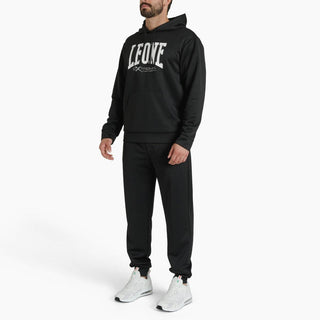 Sweatshirt Leone Logo mit Kapuze ABX119 Schwarz 