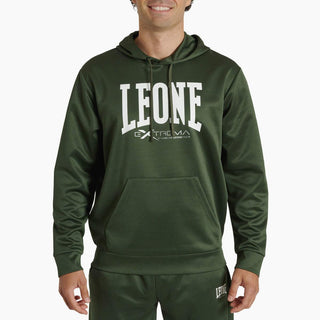 Sweatshirt Leone Logo mit Kapuze ABX119 Grün 