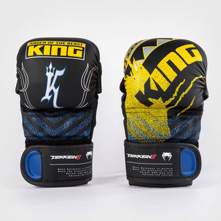MMA-Handschuhe Tekken 8 King Schwarz-Gelb-Combat Arena