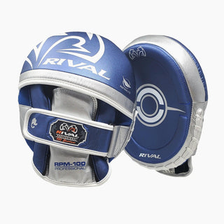 Boxpratzen Rival Professionelle RPM100 Blau-Silber-Combat Arena