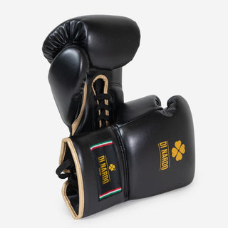 Guantoni Di Nardo Undercover con lacci Nero-oro-Combat Arena