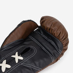 Boxhandschuhe Di Nardo mit Schnürsenkel 12 Oz Braun-schwarz-Combat Arena
