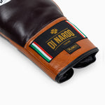 Boxhandschuhe Di Nardo mit Schnürsenkel 14 Oz Burgunder-Cognac-Combat Arena