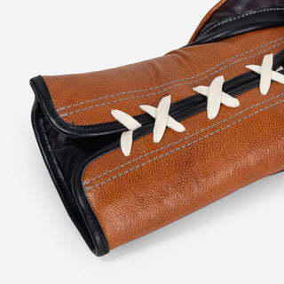 Boxhandschuhe Di Nardo mit Schnürsenkel 14 Oz Burgunder-Cognac-Combat Arena