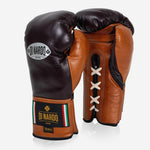 Boxhandschuhe Di Nardo mit Schnürsenkel 14 Oz Burgunder-Cognac-Combat Arena